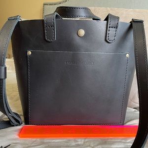 Portland Leather Goods Mini Crossbody in black